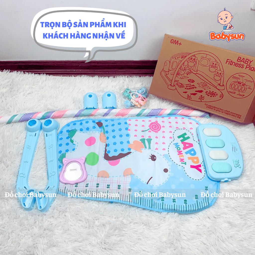 Thảm nhạc cho bé sơ sinh nằm chơi có đàn, đồ chơi vận động cho bé