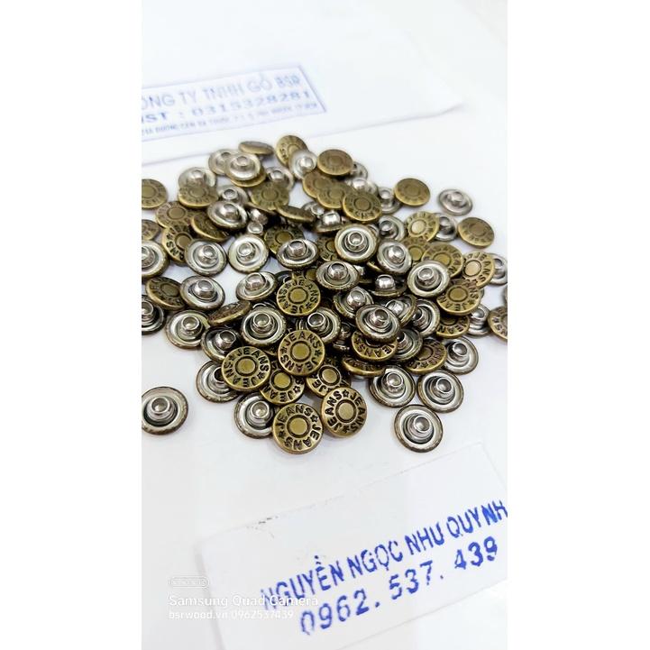 Nút đinh tán cố định túi trước quần jean Bằng thau không gỉ Màu đồng Màu khói Bịch 100 cái