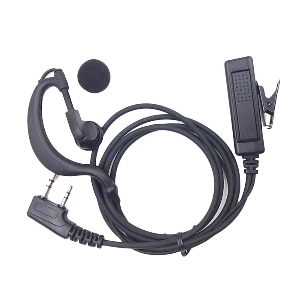 2 Pin G Shape Ear Piece Headset With Micophone Fit For Walkie Talkie