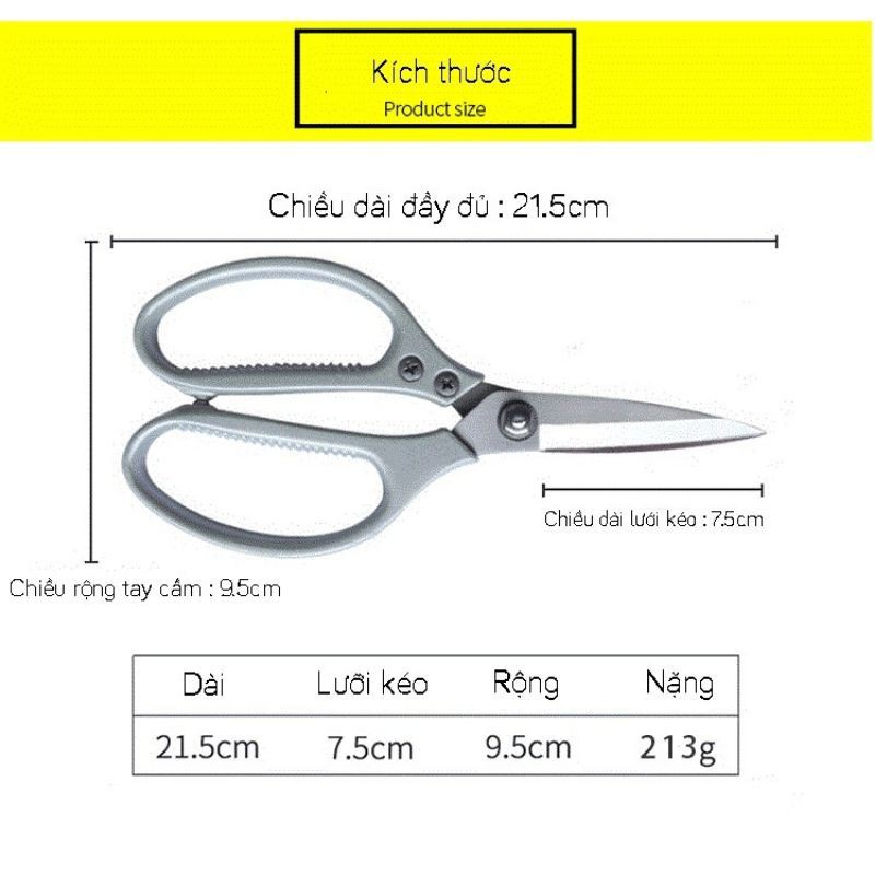 Kéo cắt Gà, Vịt, Thịt các loại Kéo làm bếp đa năng, Siêu Sắc - Hàng nội địa nhật bản