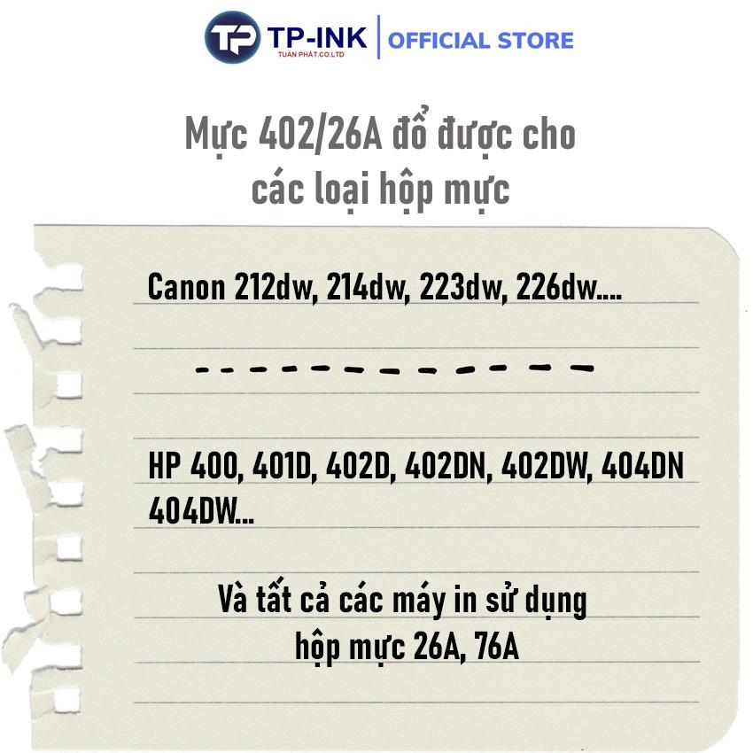 Mực đổ mã M402 thương hiệu Estar dùng cho máy in Canon 6000,6030,3050, HP 1102,M402 trọng lượng 80gram