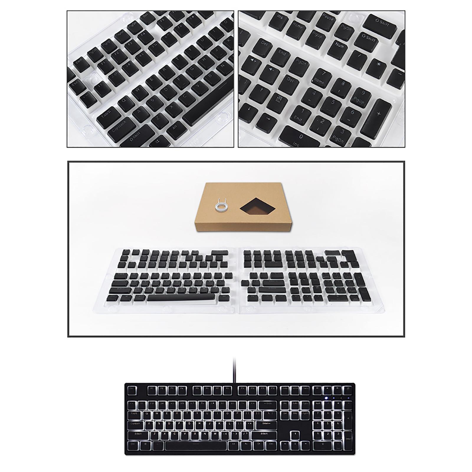 Pudding Keycaps Full 108 Key Set Double Shot PBT Keycap Set for Mechanical Keyboards