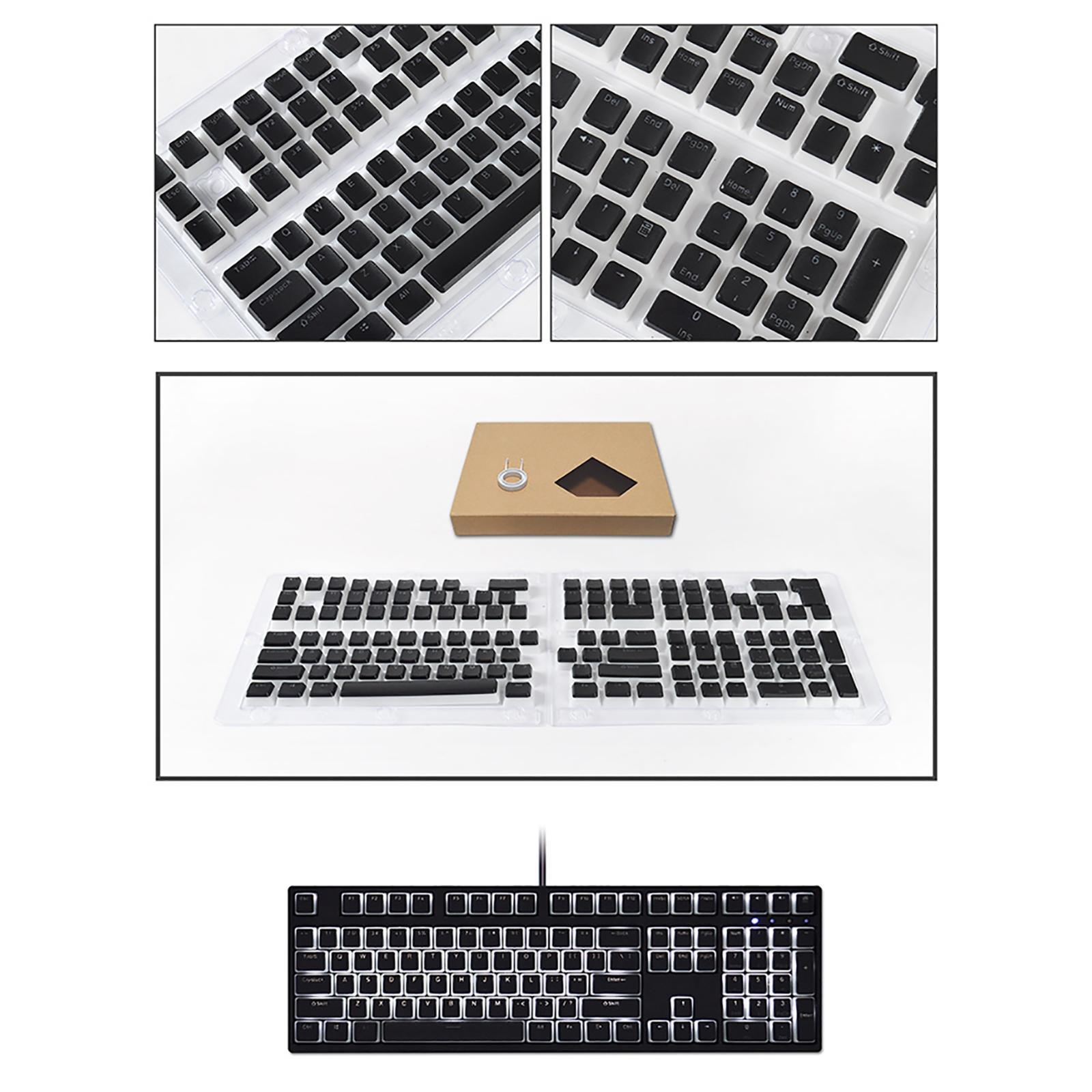 108 Keycaps White Dot Keycaps ANSI Layout DIY Keyboard Keycaps For Cherry