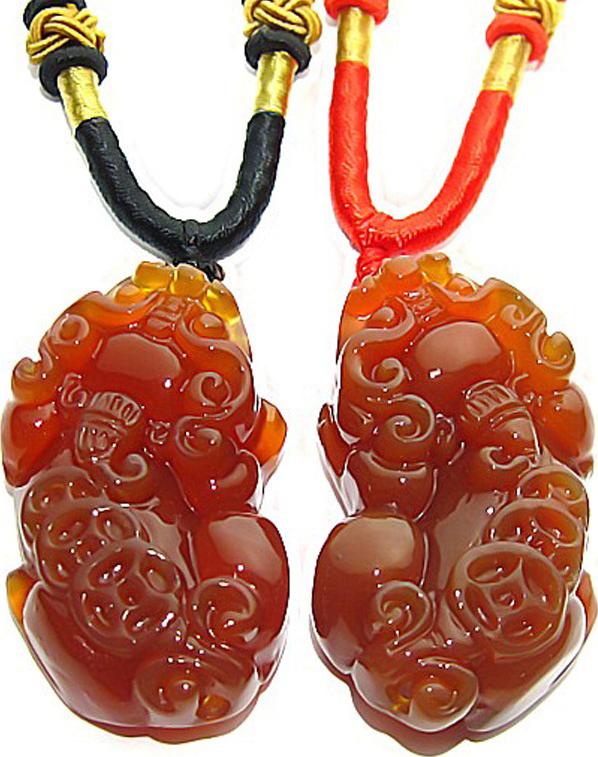 Bộ  2 Vòng Cổ  Tỳ Hưu Chalcedony Đỏ