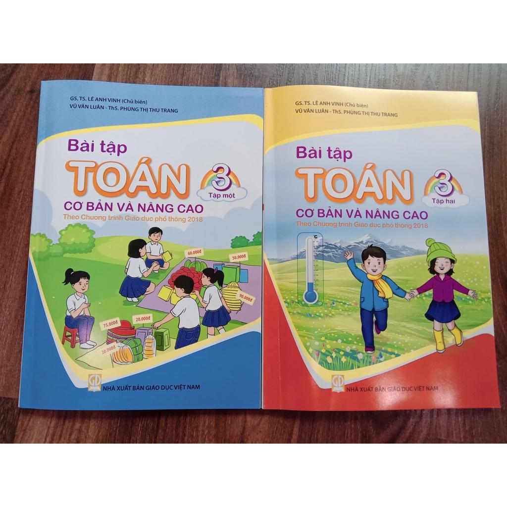 Sách - Combo Bài Tập Toán Cơ Bản Và Nâng Cao 3 - Tập 1 + 2 (Theo Chương Trình Giáo Dục Phổ Thông 2018)