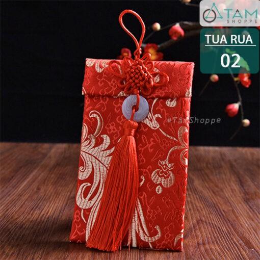 SET 2 Bao lì xì đám cưới vải đỏ cao cấp