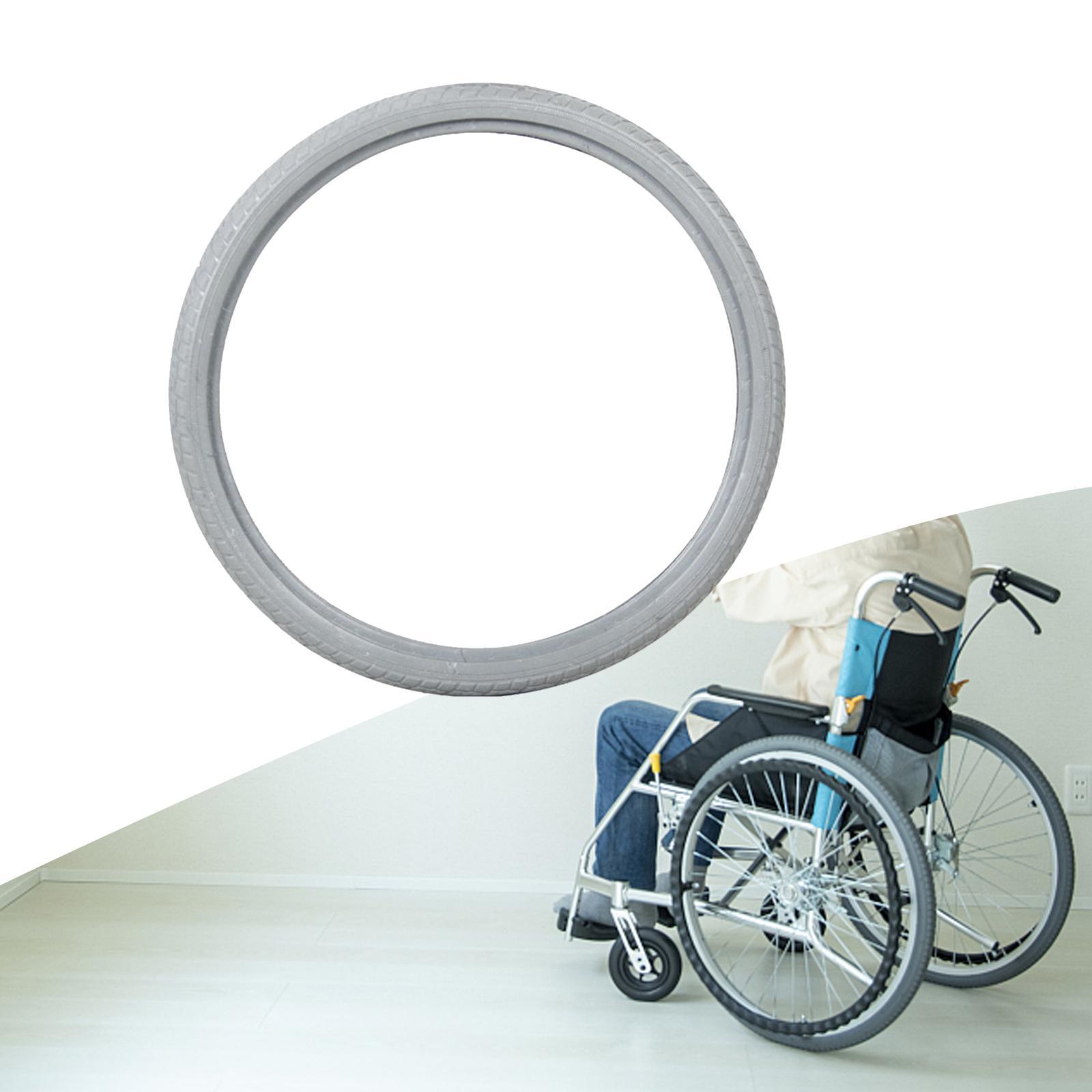 PU 16in Wheelchair Tire Solid Tires Wear Resistant Replacement Lightweight