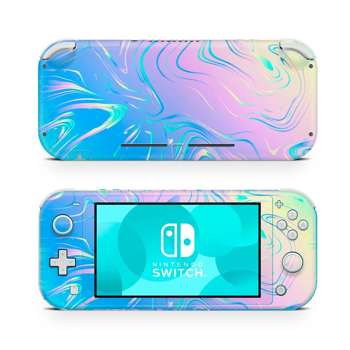 Skin decal dán Nintendo Switch Lite mẫu vân marble (dễ dán, đã cắt sẵn)