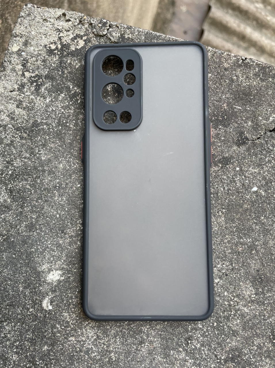 Ốp lưng cho Oneplus 9 Pro nhám viền màu che camera