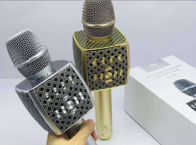 MiCRO Karaoke kèm loa bluetooth SU-YOSD YS-95: Thiết kế dây kết nối âm thanh cộng hưởng ra loa khác, Micro livsstream