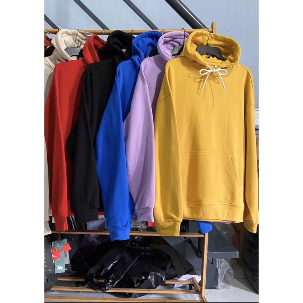 Áo hoodie trơn nam MAYLAN STORE vải nỉ lót bông dày dặn form áo rộng SHOP MAYLAN