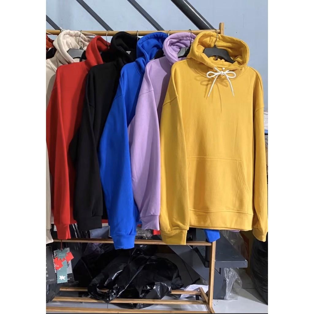 Áo hoodie trơn nam/NỮ vải nỉ lót bông dày dặn form áo rộng 1HIT_UNISEX