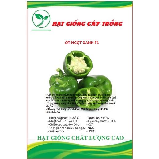Hạt Giống Ớt Chuông Ngọt F1 Xanh CT320 - Gói 10 hạt