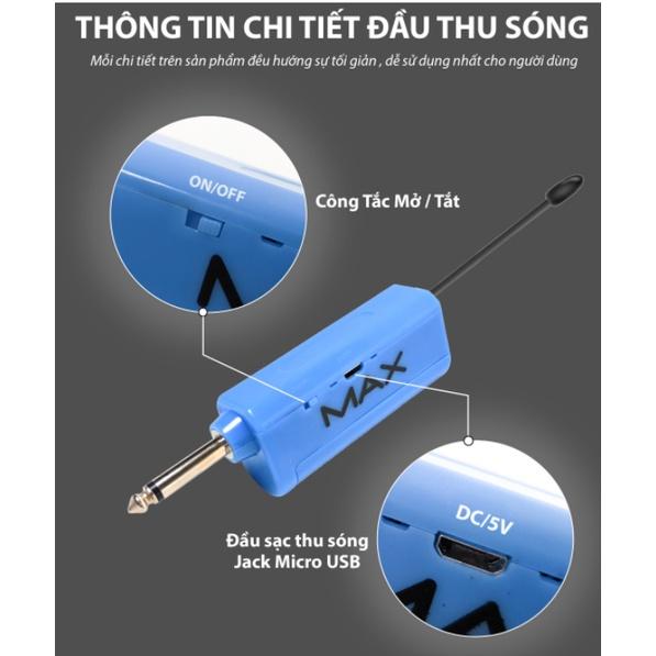 BỘ ĐÔI MIC MAX 56 KHÔNG DÂY ĐA NĂNG CAO CẤP, Bộ Đôi Micro Không Dây Pin Sạc CAO CẤP