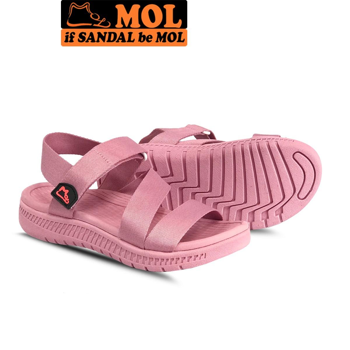 Sandal unisex nam nữ quai ngang cao cấp hiệu MOL MS2P2