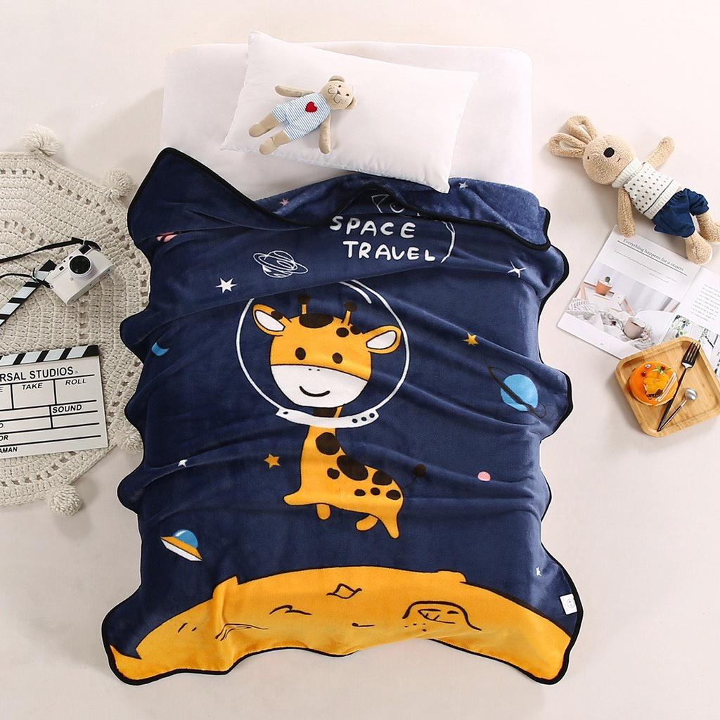 Chăn Cho Bé, Mền Đi Học Cho Trẻ Em M2T BEDDING Lông Tuyết Mềm Mịn Kích Thước 1mx1m4 Nặng 400gam