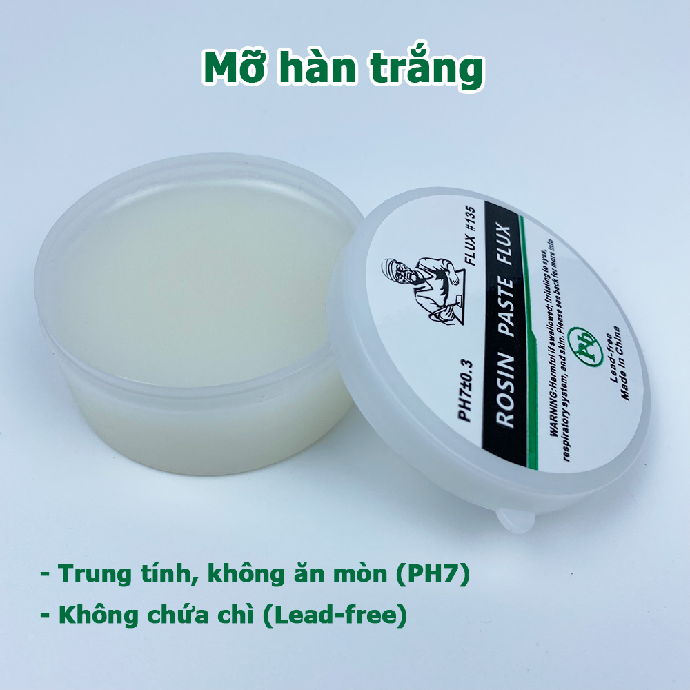 Mỡ hàn trắng sáp hàn phụ kiện hàn