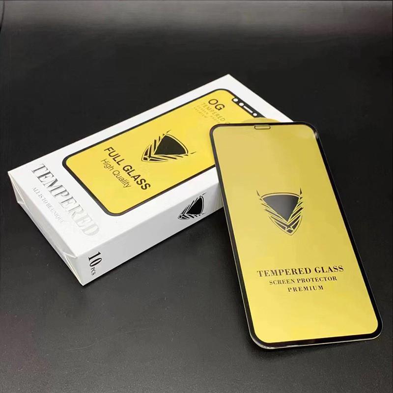 Kính Cường Lực Dành Cho Iphone 12 12 Pro 12 Promax OG Vàng Full Màn Chống bể viền - cảm ứng mượt