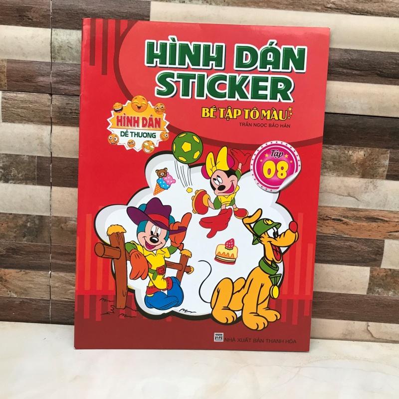 Hình dán STICKER bé tập tô màu