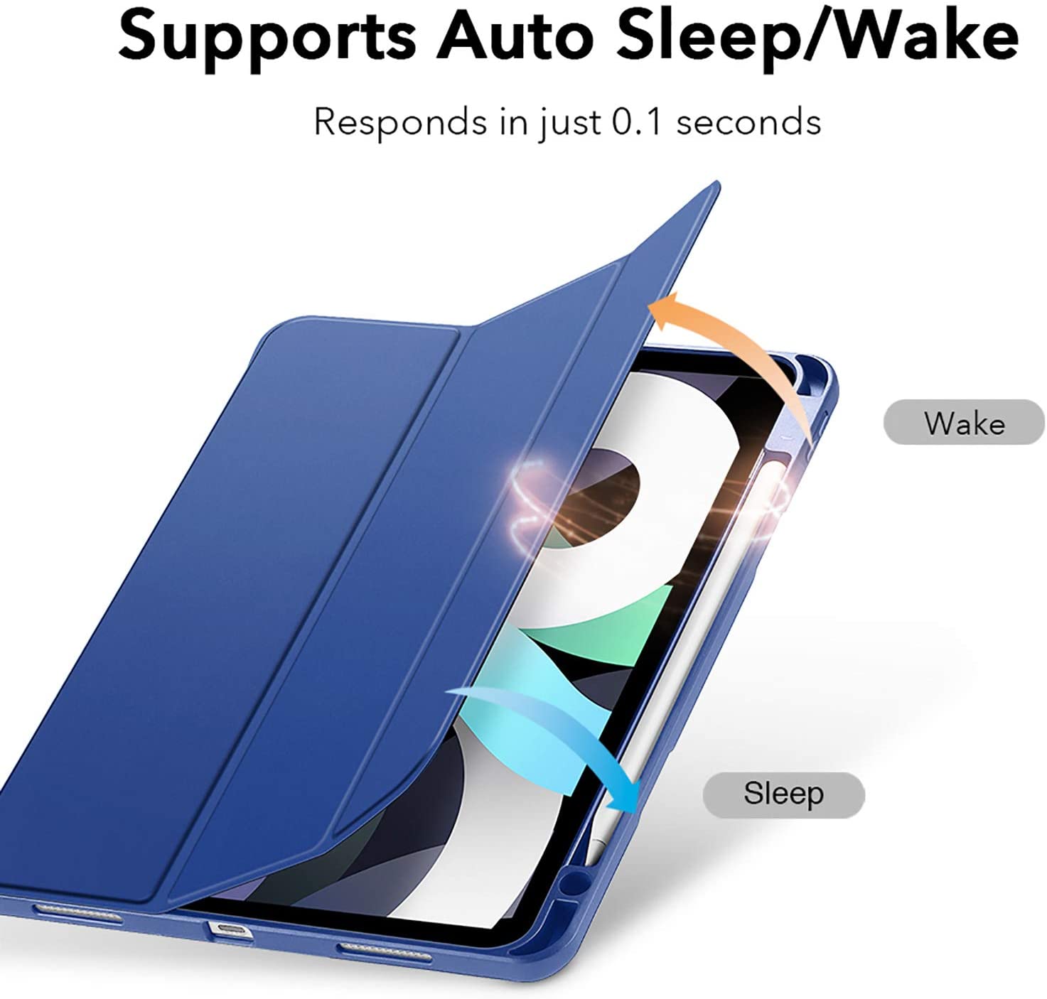 Bao da cho iPad Air 4 2020 10.9 Inch ESR Rebound Pencil Case - Hàng Nhập Khẩu