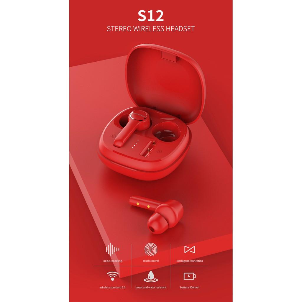 Tai nghe Bluetooth TWS Headset Hopestar S12 V5.0 kết nối từng tai riêng lẻ, âm thanh cực hay, pin dùng đến 4H (HÀNG CHÍNH HÃNG)