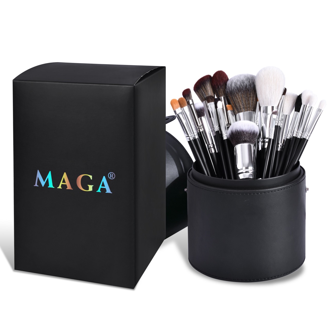 Bộ Cọ Trang Điểm Chuyên Nghiệp 34 Cây MAGA Black Brush Set