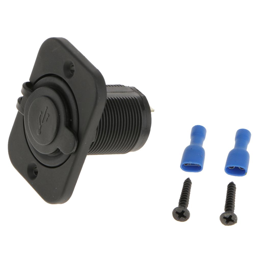3.1Amp Dual USB Socket Charger Power Outlet for Car Boat Marine Motorcycle with Blue LED Digital Display - 12V