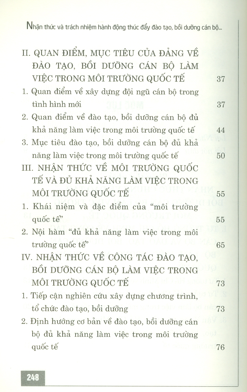Nhận Thức Và Trách Nhiệm Hành Động Thúc Đẩy Đào Tạo, Bồi Dưỡng Cán Bộ Làm Việc Trong Môi Trường Quốc Tế (Sách Chuyên Khảo)