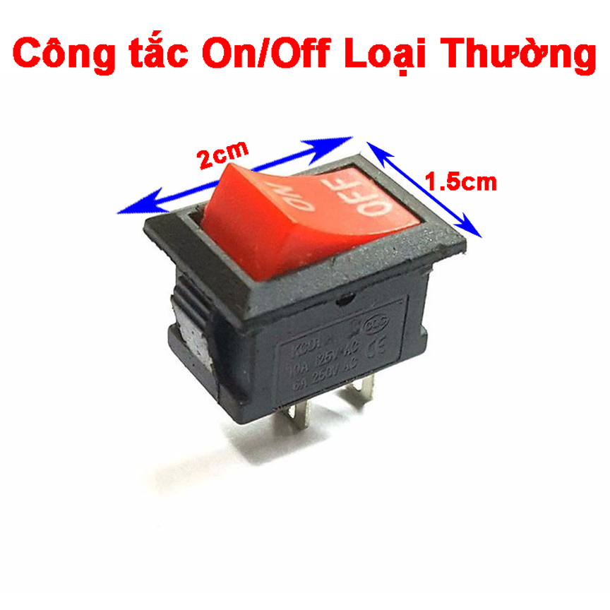 Bộ 10 công tắt chuyển đổi on/off mini cho xe máy (dùng làm công tắc đèn led, kèn…) Green Networks Group