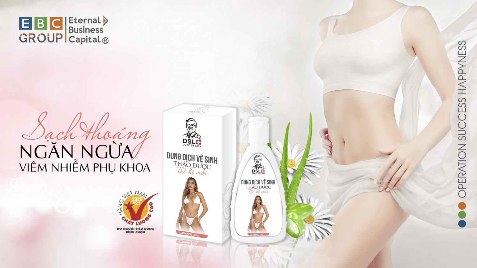 Dung Dịch Vệ Sinh Phụ Nữ Thảo Dược Thế Hệ Mới Dược Sĩ Liên -120g