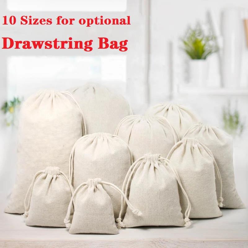 Túi Rút Cotton Đựng Trang Sức Tái Sử Dụng Được Tiện Dụng