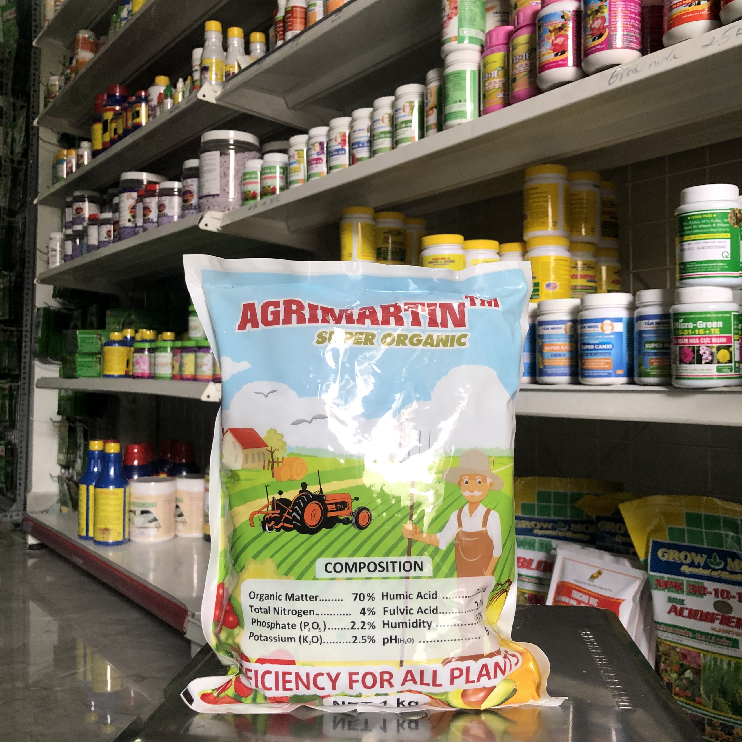 PHÂN HỮU CƠ VIÊN NÉN CAO CẤP - AGRIMARTIN LOẠI 1KG