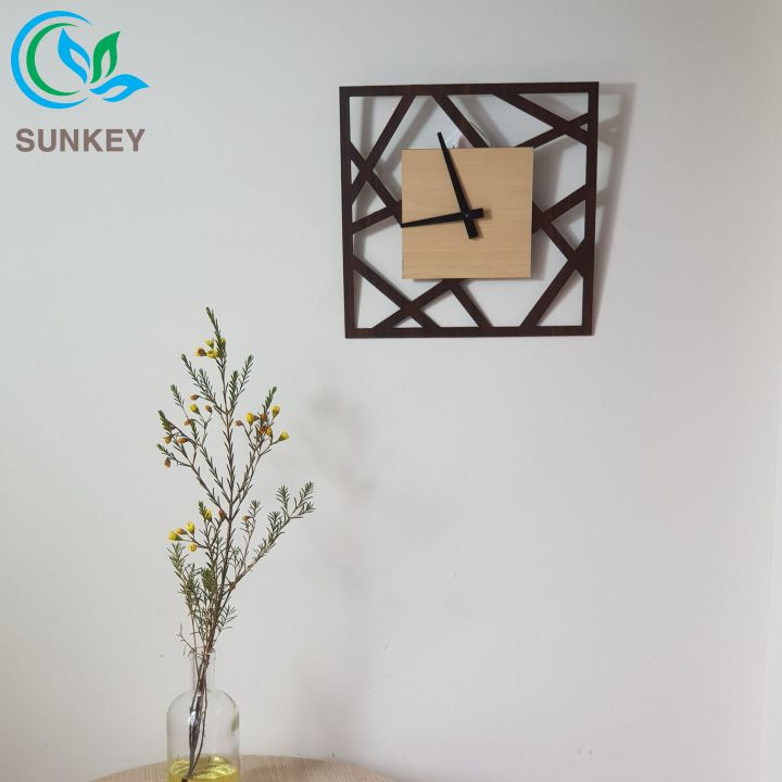 Đồng Hồ Gỗ Treo Tường - Kim Trôi - Đường Kính 30cm - Trang Trí Nhà Cửa , Decor Văn Phòng