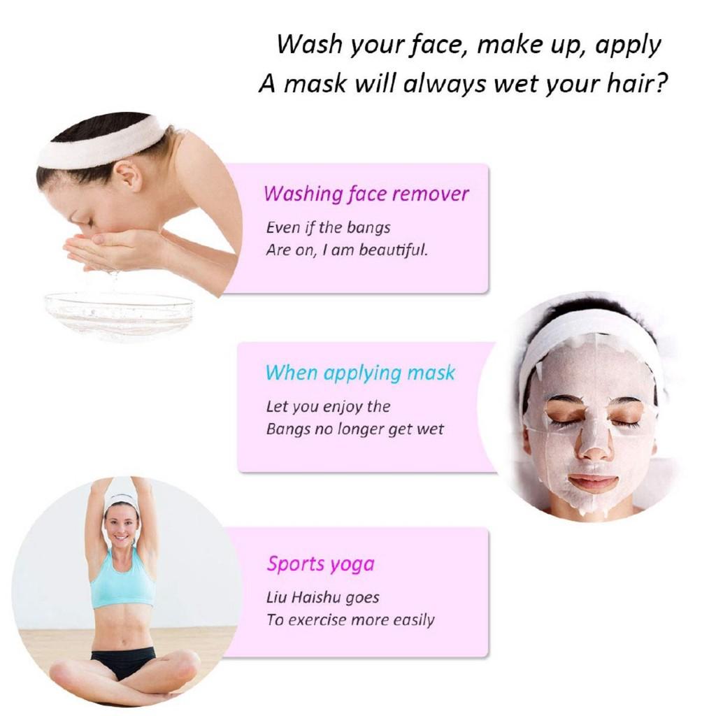 Băng đô quấn đầu trong spa, và thẩm mồ hôi trong thể thao siêu mềm mượt