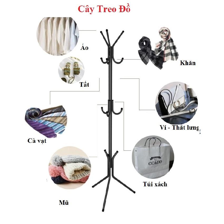 Cây treo đồ, treo quần áo, túi xách, mũ, nón đa năng, tiện lợi, chắc chắn