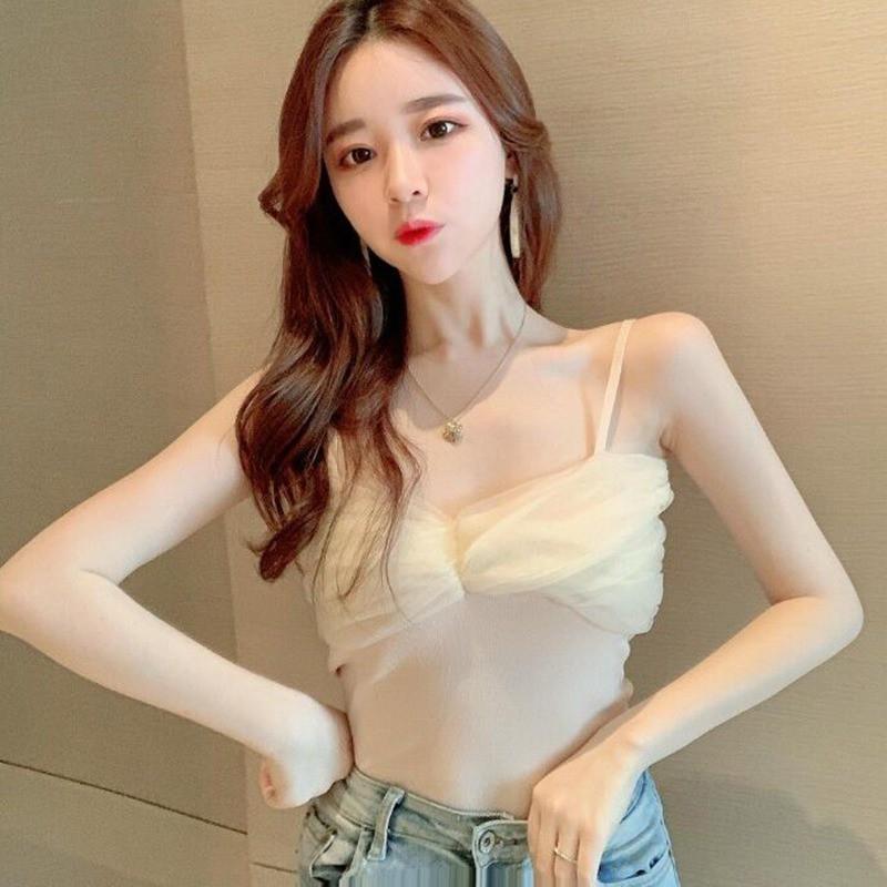 Áo hai dây cổ chữ V thời trang cho nữ