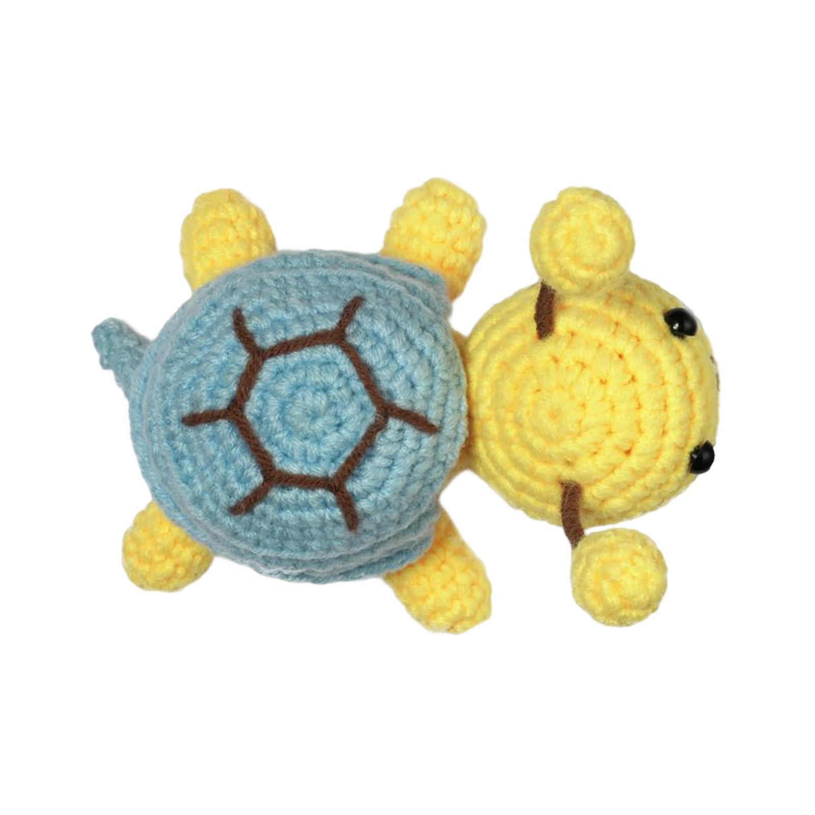Handmade Animal Doll Crochet Kit Turtle Sewing to Use Starter Needlework Classic Birthday Gift Crochet Kit Knitting Kit Adults
