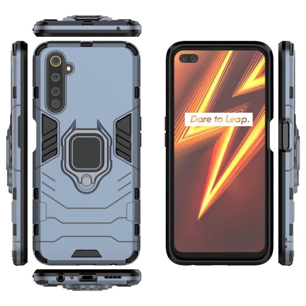 Ốp lưng cho Realme 6 6i 6s 6 Pro iron man chống sốc kèm nhẫn xoay chống xem video bảo vệ camera