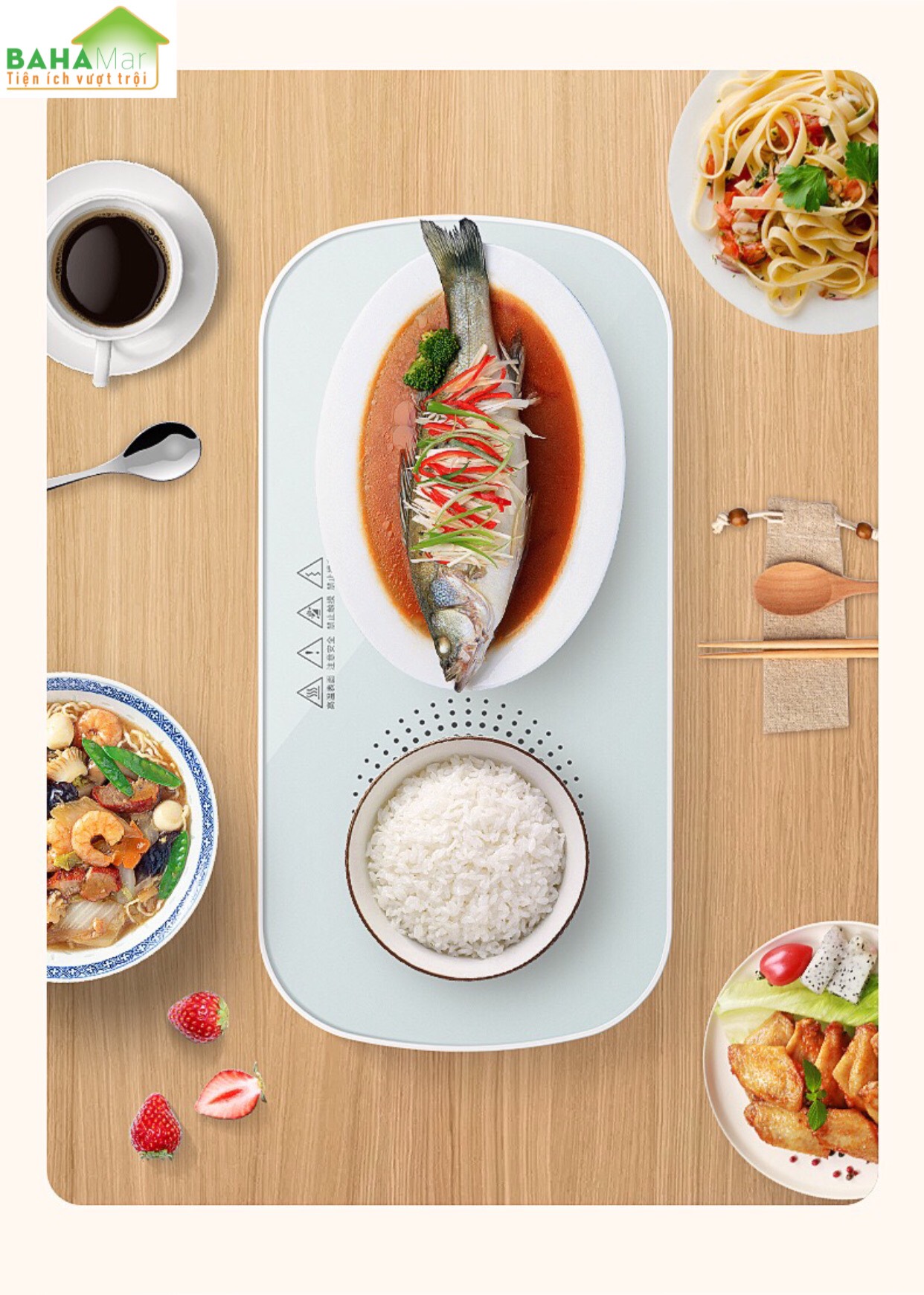 TẤM NHIỆT THÔNG MINH ĐA CHỨC NĂNG GIỮ ẤM MÓN ĂN GIA ĐÌNH NHỎ "BAHAMAR" Có thể tạm biệt những bữa ăn nguội lạnh để thưởng thức đồ ăn nóng ấm giúp giữ sức khoẻ cuộc sống