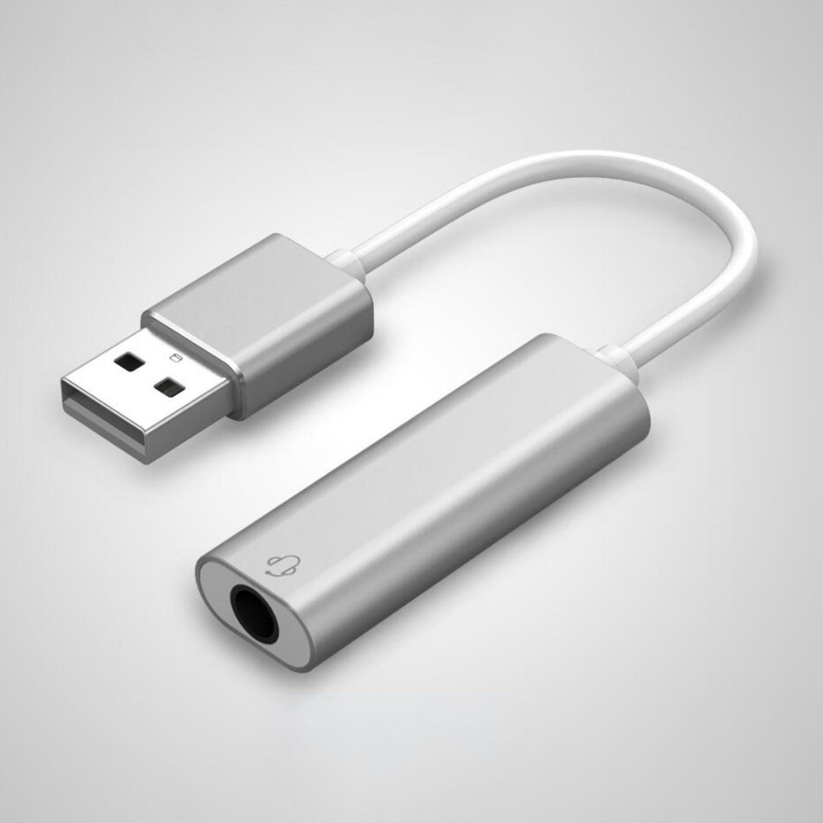 USB Sound Card 3.5mm Interface for Microphone Headphone Computer