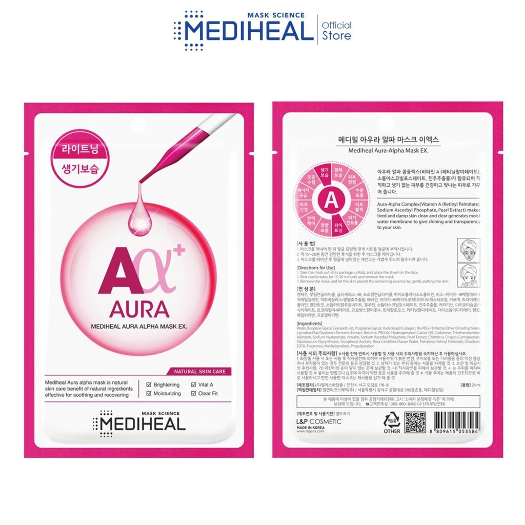 Mặt Nạ Mediheal Aura Alpha Mask Giúp Cấp Ẩm Mờ Thâm Sạm 23ml