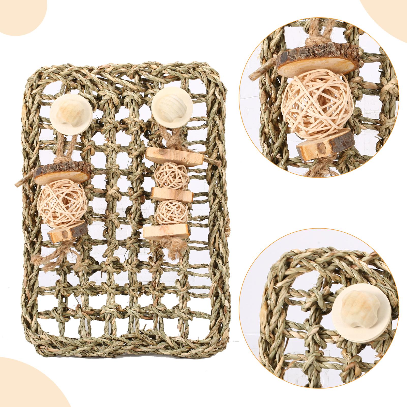 Đồ chơi dành cho thú cưng, làm bằng cỏ và gỗ, không độc hại và an toàn. Thú cưng của bạn có thể nhai, nghiến răng và chống ngán.