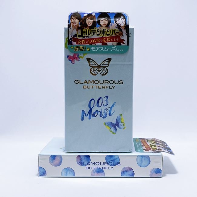 Bao Cao Su Không Mùi Cao Cấp Jex Glamourous Butterfly 0.03 Moist - Siêu Mỏng Chỉ 0.03mm - Nhiều Chất Bôi Trơn - Che Tên Sản Phẩm