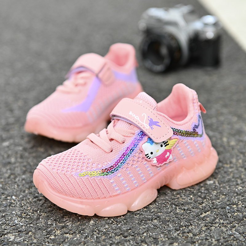 Giày thể thao giày đi học Hello Kitty cho bé gái phong cách Hàn Quốc ETT007