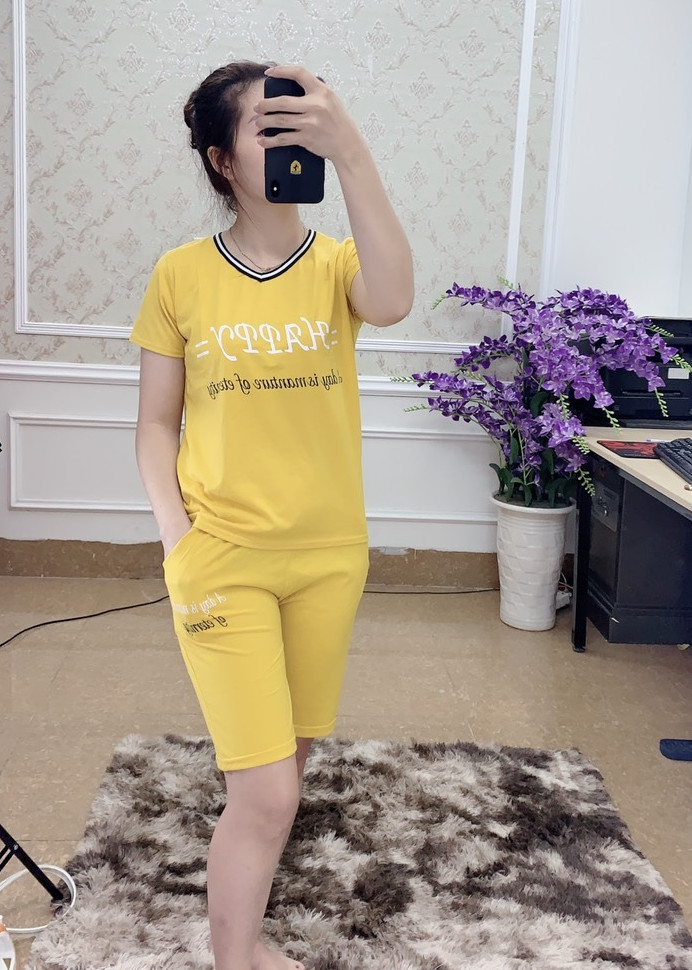Bộ đồ mặc nhà chất cotton nhẹ nhàng trẻ trung