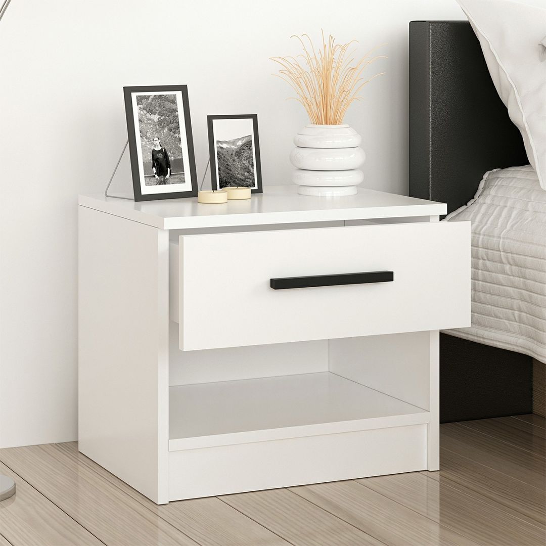 Kệ gỗ đầu giường hiện đại SMLIFE Novengo | Gỗ MDF dày 17mm chống ẩm | D50xR40xC47cm