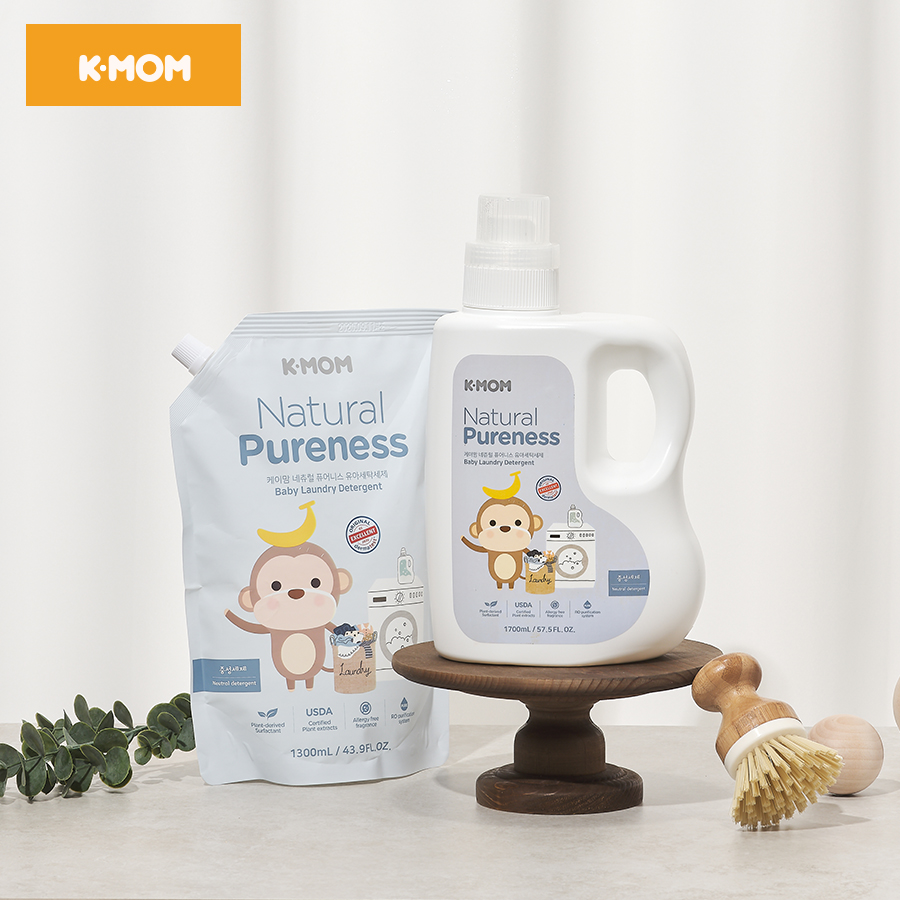 NƯỚC GIẶT ĐỒ SƠ SINH HỮU CƠ K-MOM HÀN QUỐC (TÚI 1300ML)