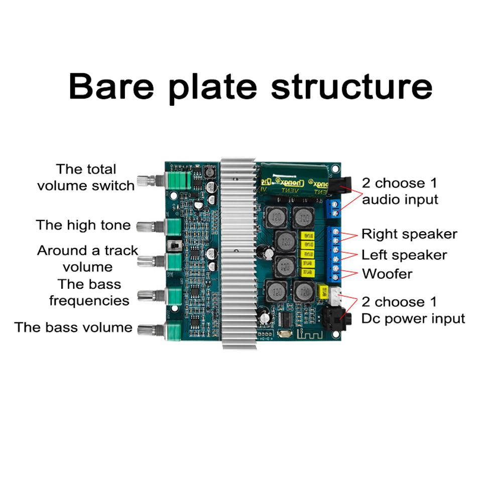 TPA3116 BT5.0 Audio Power Amplifier Board Powerful Sound Amplifier Speaker Amp Board 50W+50W Amplificador Board