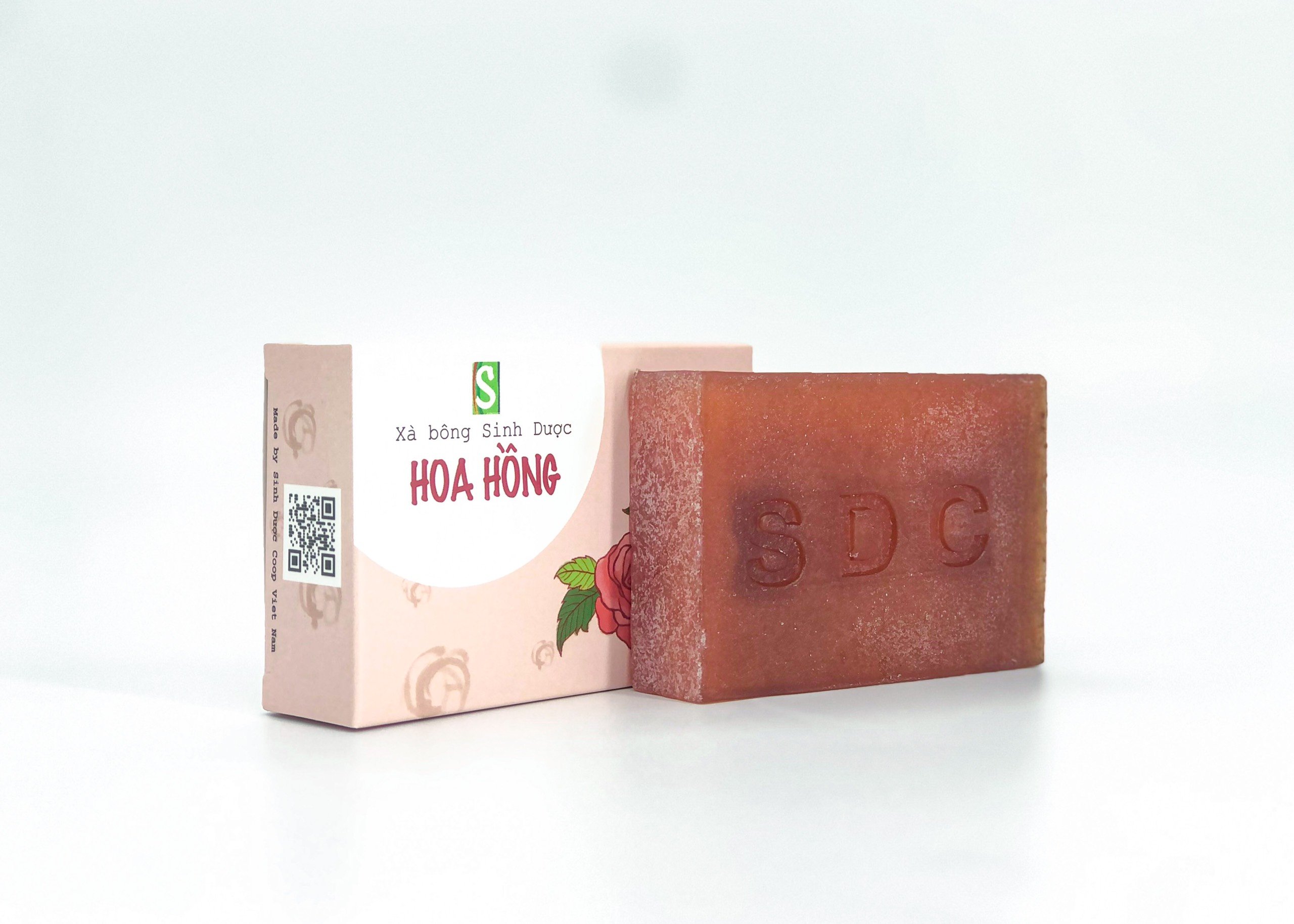 Xà Bông Sinh Dược Hoa Hồng Chiết Xuất Từ 100% Thiên Nhiên Dưỡng Trắng Da, Thư Giãn, Giảm Mụn, Giảm V Nang Lông