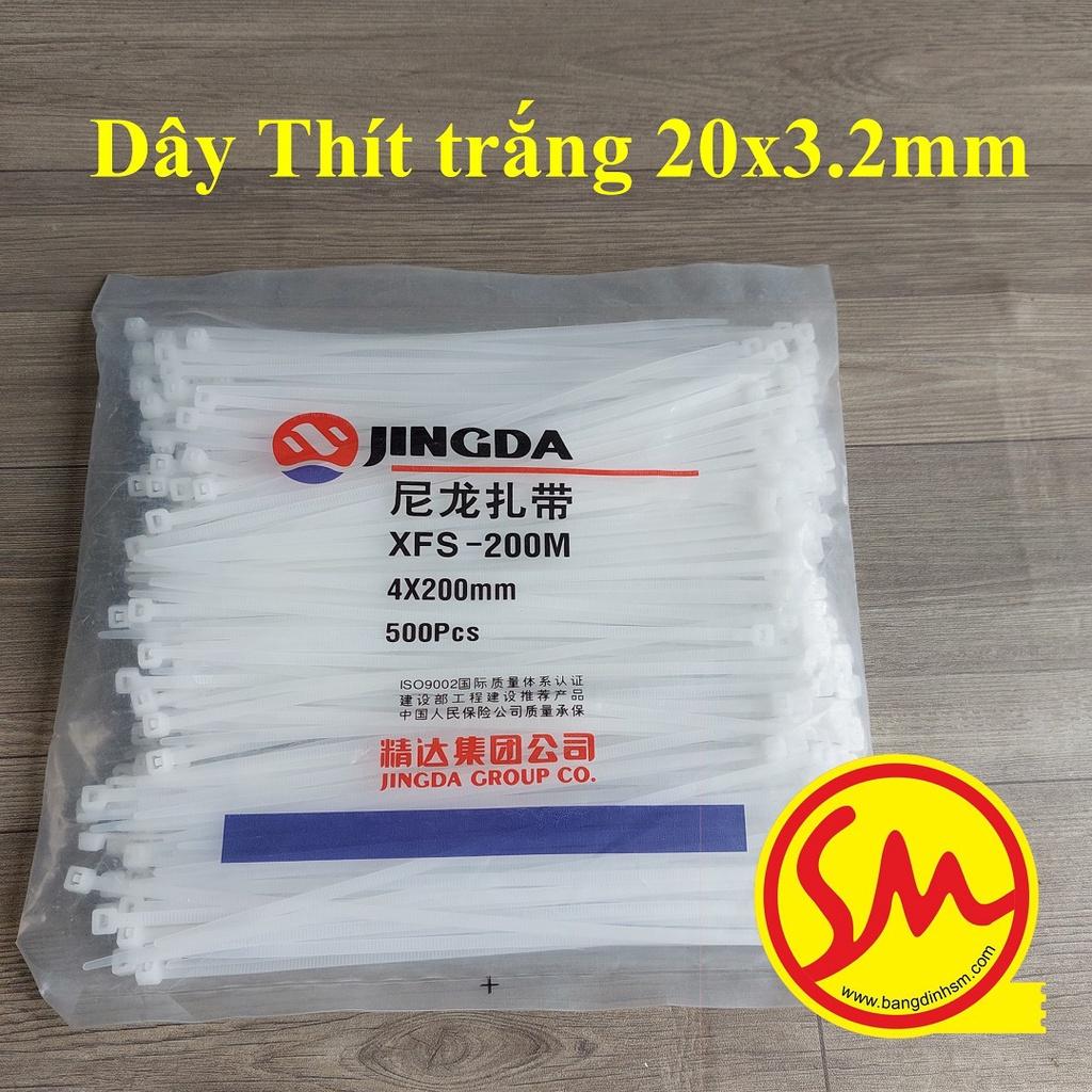 DÂY THIẾT NHỰA, DÂY RÚT TRẮNG giá tốt bản 20x 3.2mm chuyên dùng để BUỘC, THẮT, CỐ ĐỊNH CÁC ĐỒ VẬt